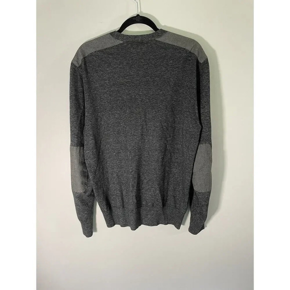 All Saints Men’s Talacre Button Front Elbow Patch Cardigan Gray Size Large - Picture 2 of 6